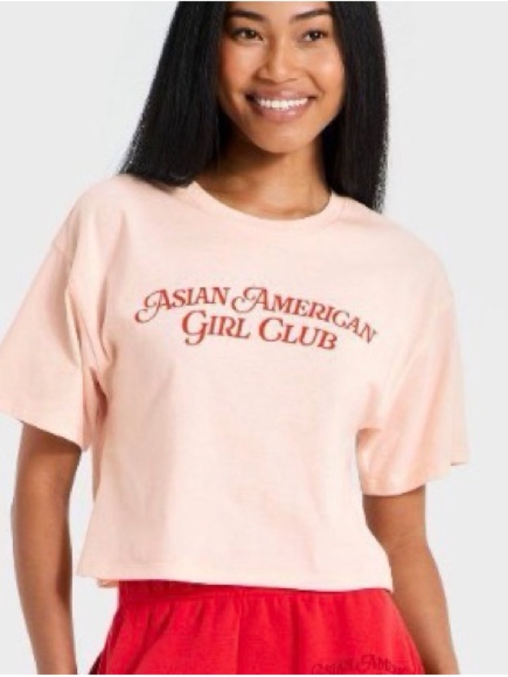 🔟 Asian American Girl Club Pink Graphic Tee